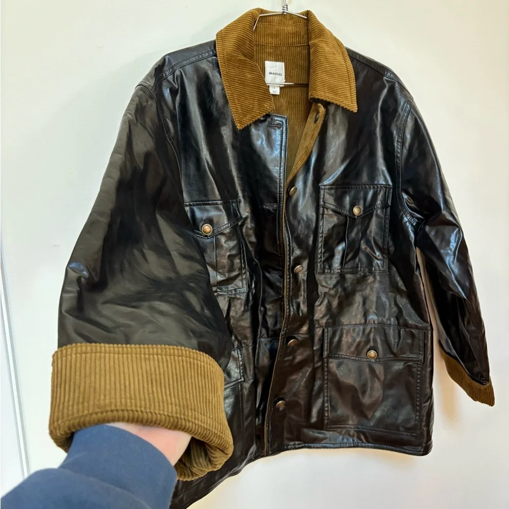 NWOT Maeve Patent Chore Jacket Size Small - Picture 10 of 15